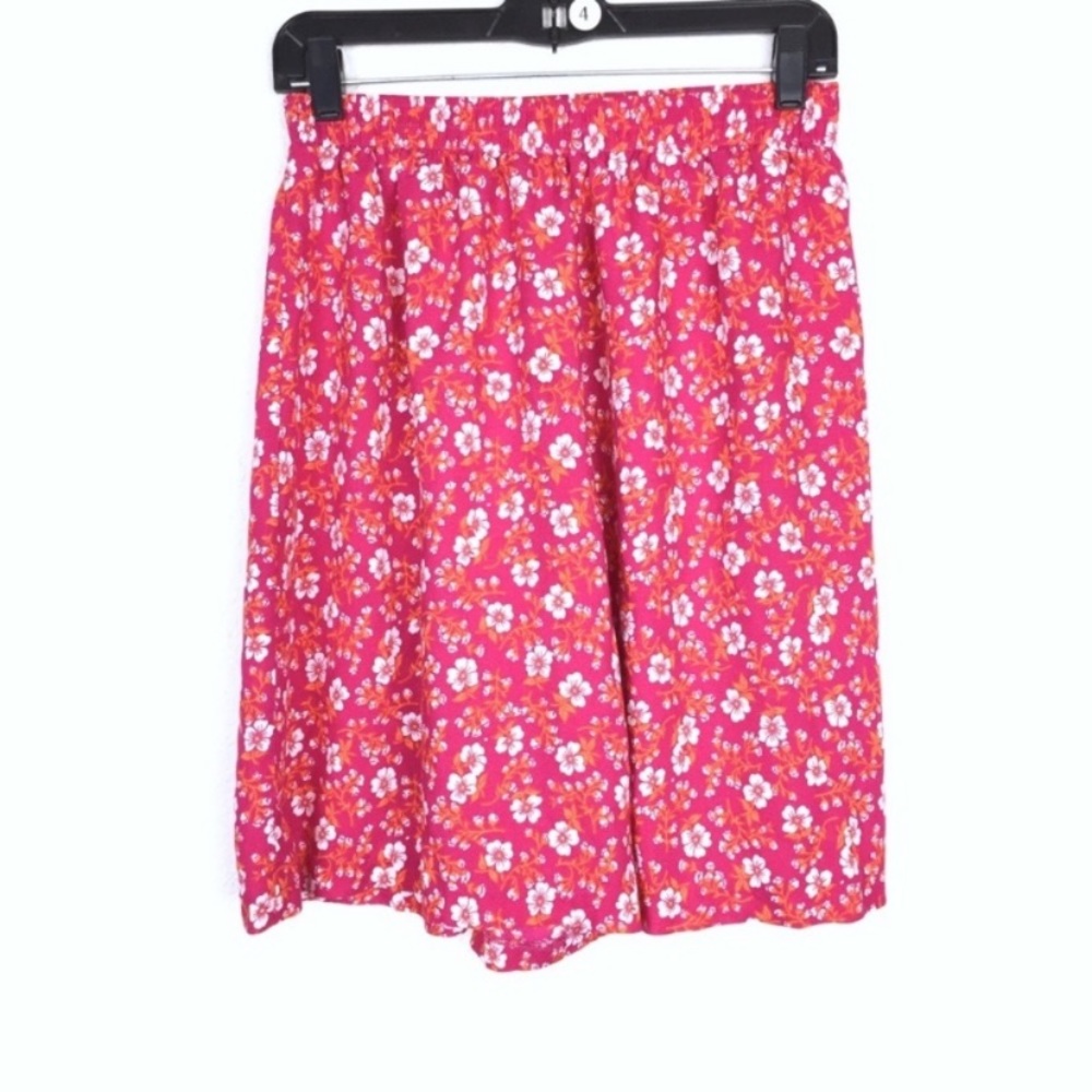 Vintage Hawaiian floral print high rise shorts size large retro baggy - Picture 3 of 7
